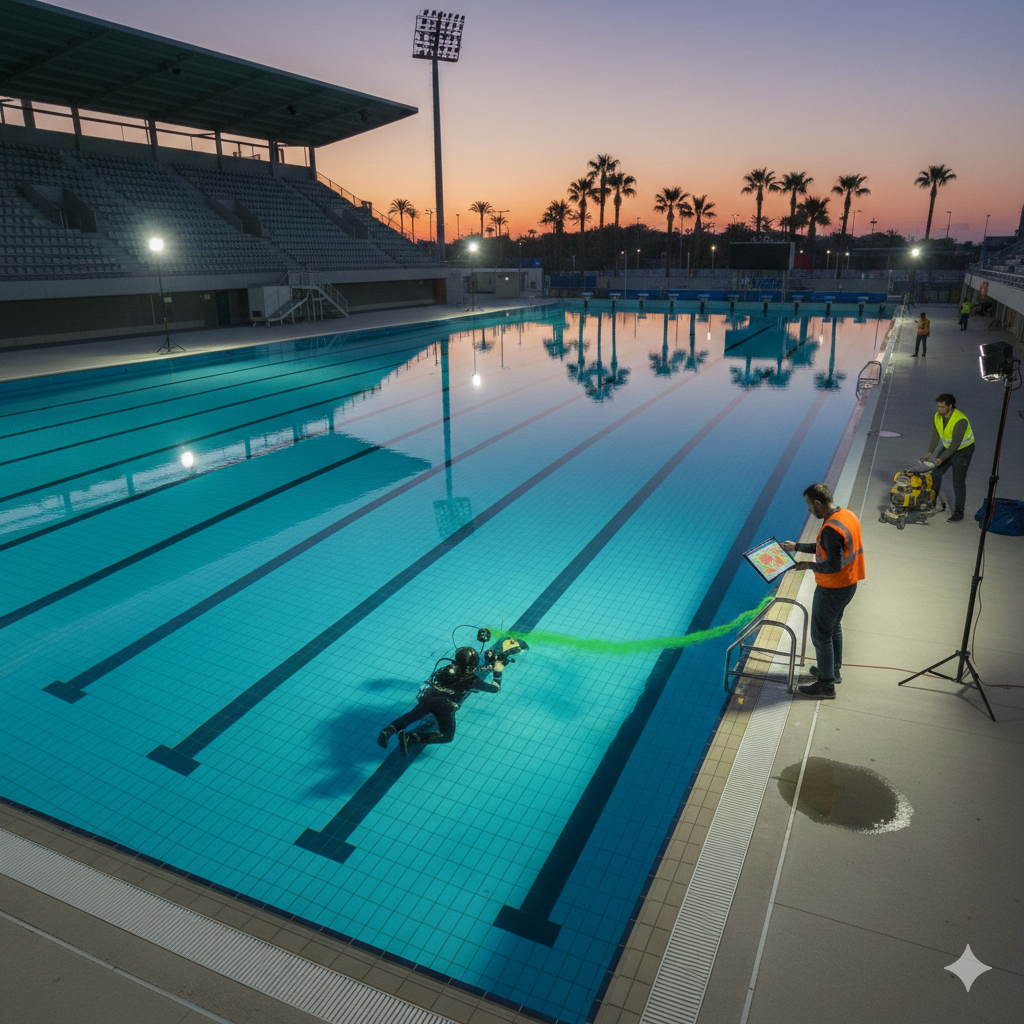 كشف تسرب مسبح بجدة